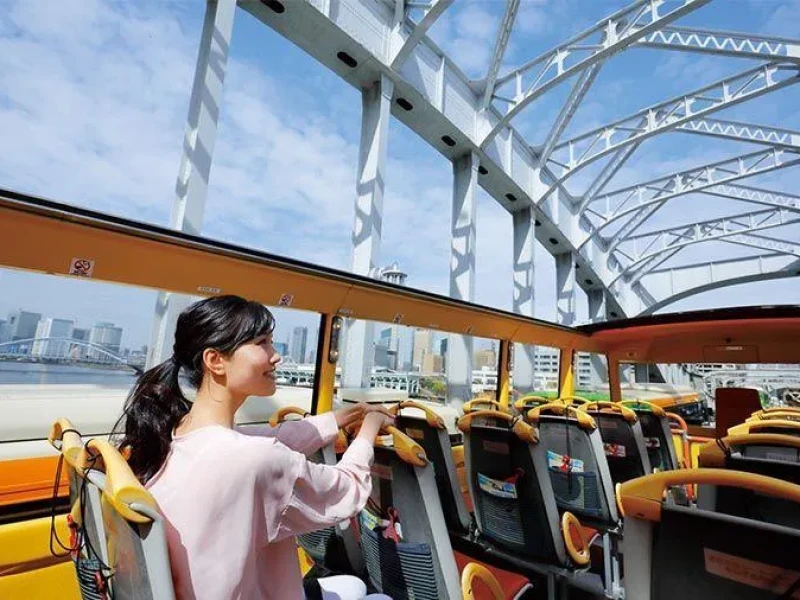 Çift Katlı Açık Üst Otobüs ile Tokyo Panorama Tur: Gökkuşağı Köprüsü ve Ginza