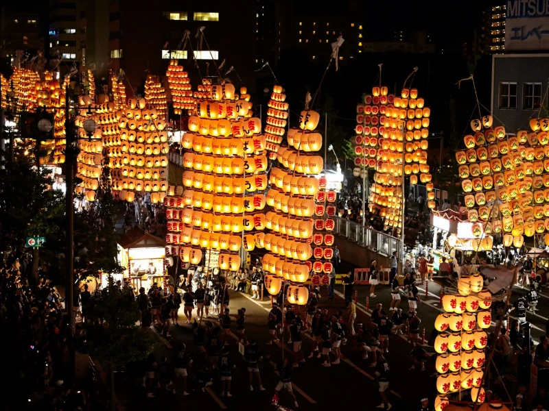 Akita Kanto Festival: Reserved Seating for the Night Parade